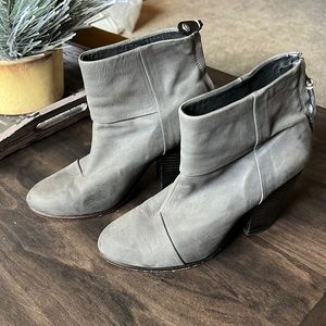 Rag’n’Bone all leather gray bootie boot
